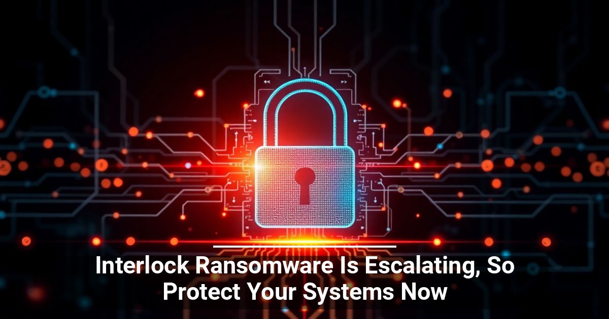 Interlock Ransomware Is Escalating, So Protect Your Systems Now